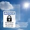 Signmission Door Must Be Locked Sign With Symbol, 3.5 in W x Rectangle, Vinyl Decal OS-2PACK-NS-D-35-V-11501 - alternate 3